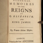 1689 Osborne on Queen Elizabeth & King James I Ottomans Turks Advice to Son 4in1