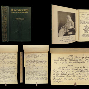 1900 Walt Whitman Leaves of Grass American Poetry SEXUALITY Scandal Romanticism