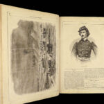 1861 FANTASTIC Civil War 1ed Frank Leslie Monthly FASHION Dress Hair-Dos FOLIO