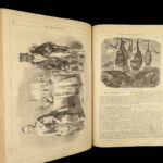 1861 FANTASTIC Civil War 1ed Frank Leslie Monthly FASHION Dress Hair-Dos FOLIO