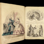 1861 FANTASTIC Civil War 1ed Frank Leslie Monthly FASHION Dress Hair-Dos FOLIO