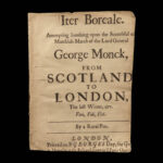 1660 Puritan 1ed Iter Boreale by Robert Wild England Restoration George MONCK