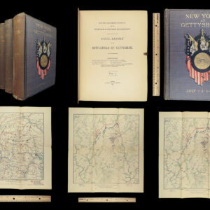 1902 BEAUTIFUL Battlefield of Gettysburg CIVIL WAR NY Illustrated MAPS 3v SET