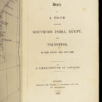 1823 Diary of Tour in EGYPT South INDIA Palestine MAPS Voyages Digby Mackworth