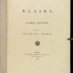 1868 Elaine Idylls of King Arthur Vivien Guinevere Alfred Tennyson Gustave Dore