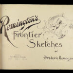 1898 Frederick Remington 1ed ART Cowboys INDIANS Frontier Sketches American West