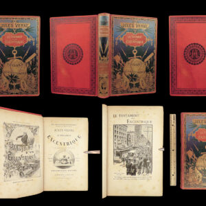 1899 Jules Verne 1ed Will of an Eccentric Extraordinary Voyages French Hetzel