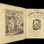 1825 Holy BIBLE Illustrated King James KJV Boston Teprell Old & New + Apocrypha