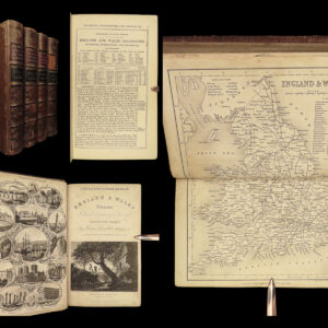 1860 Curiosities of Great Britain ENGLAND Wales MAPS Travel & History 4v SET