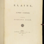 1867 BEAUTIFUL 1ed Tennyson Elaine King Arthur Lancelot Guinevere Idylls DORE
