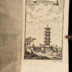 1749 Voyages in CHINA 1ed Nieuhof Pagoda IDOLS Illustrated MAPS Korea Chinese