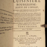 1779 Cookbook MENON French Cuisine Cooking for Women Wine Liquor Food Recipes