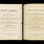 1853 HUGE Holy BIBLE Catholic Rheims EXQUISITE Art Apocrypha Doyle Family Vulgate