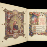 1911 Illuminated BIBLE Sermon on the Mount Gold Color Sangorski Calligraphy ART