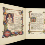 1911 Illuminated BIBLE Sermon on the Mount Gold Color Sangorski Calligraphy ART
