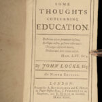 1732 John LOCKE Essay Concerning Education English Philosophy Pedagogy Sydenham