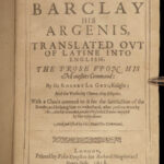 1628 ENGLISH 1st ed Argenis Political Philosophy French WARS of Religion Barclay
