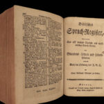 1770 German BIBLE New Testament Martin Luther + Commentary Speyer Vellum Binding