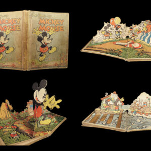 1933 MICKEY MOUSE 1st/1st Pop-Up Children’s Book Walt DISNEY Studios Illustrated