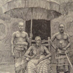 1895 Africa Illustrated Scenes Holub & Taylor Zambezi Fetish House African ART