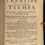 1646 Henry Spelman 1ed Tithes Too Hot Church of England Civil War + Apology 3in1