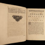 1741 FAMOUS Colmenar Annals of SPAIN & Portugal CUBA Haiti MAPS Barcelona 4in2