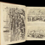 1856 HUGE Illustrated London News CRIMEAN WAR Russian Forts England Italy COLOR