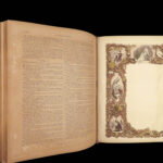 1860 EXQUISITE Holy Bible King James Illustrated Color Plates RARE Fine Binding