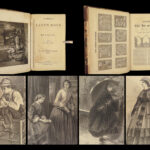 1863 FASHION Godey Lady’s Book Illustrated Dress Costume RARE Civil War edition