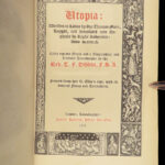 1878 Thomas More UTOPIA Socialism Communism Utopian Politics Dystopian Marxism