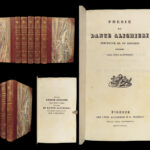 1834 DANTE Convivio The Banquet Monarchia Medieval Poetry Italian 5v Set RARE