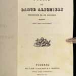 1834 DANTE Convivio The Banquet Monarchia Medieval Poetry Italian 5v Set RARE