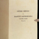 1834 DANTE Convivio The Banquet Monarchia Medieval Poetry Italian 5v Set RARE