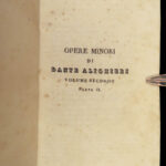 1834 DANTE Convivio The Banquet Monarchia Medieval Poetry Italian 5v Set RARE