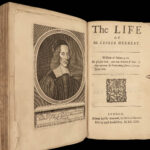 1670 Isaak Walton 1st ed Lives of Donne Wotton Hooker & Herbert English RARE