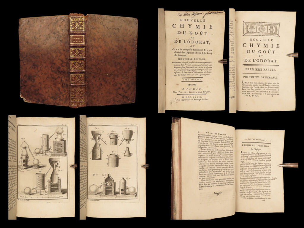 1774 poncelet chemistry of taste smell alcohol liquor beer wine chymie perfume | polycarpe poncelet’s <em>“chymie du gout et de l’odorat”, </em>or<em> ‘chemistry of taste and smell’</em>, is a rare 18<sup>th</sup>-century dissertation on the <strong>effects of liquor and other confections on health and well-being</strong>. Poncelet notes the effects of consumption of excessive alcoholic beverages, as well as the health benefits of wine and beer, sugar, coffee, lemon, teas, and anise seeds. Humorously, poncelet develops a theory of the harmonies of alcohol proportions compared to music.