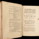 1774 Poncelet Chemistry of Taste Smell ALCOHOL Liquor Beer Wine Chymie Perfume