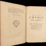 1774 Poncelet Chemistry of Taste Smell ALCOHOL Liquor Beer Wine Chymie Perfume