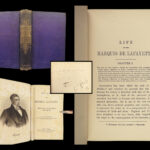 1856 Life of Marquis de Lafayette American Revolution + MLB Baseball Provenance