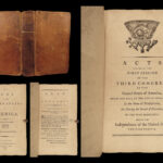 1796 EARLY USA 1st ed Laws of United States America Flag Congress Politics Taxes
