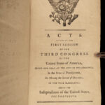 1796 EARLY USA 1st ed Laws of United States America Flag Congress Politics Taxes