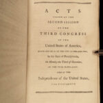 1796 EARLY USA 1st ed Laws of United States America Flag Congress Politics Taxes