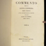 1827 DANTE Divine Comedy PISA Italy Accademia Crusca Inferno Purgatory Italian