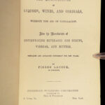 1863 Manufacture of Liquors Wine Cordials Beer Brewing Alcohol Mixology Cocktail