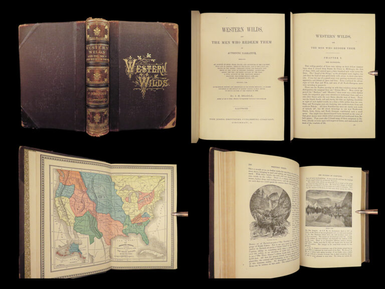 Image of 1879 Western Wilds Native American INDIANS Custer Mormonism Brigham Young MAP