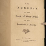 1775 Continental Congress 1ed Dalrymple FAMED Address to Colonial AMERICA USA