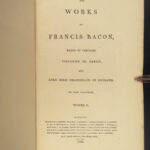 1803 STUNNING Sir Francis BACON Complete Works Natural History Science Essay 10v