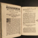 1599 Claudius Aelianus Varia Historia Greco-Roman History Greek Mythology Latin