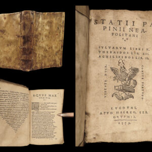 1559 STATIUS Rome Mythology Achilles Thebaid Silva influenced Chaucer & Dante