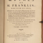 1773 Benjamin Franklin 1ed Electricity Science Politic Philosophy Americana RARE